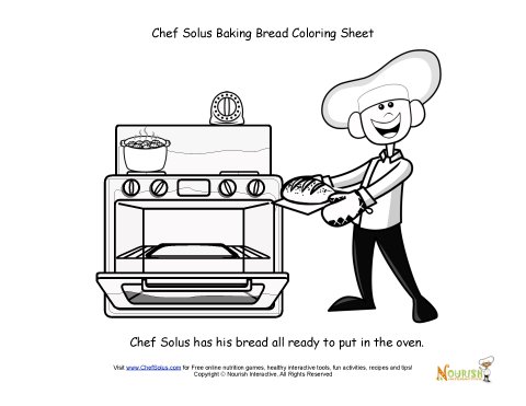 Coloring Page Chef, Chef Coloring Page and Activity Sheets Cooking
