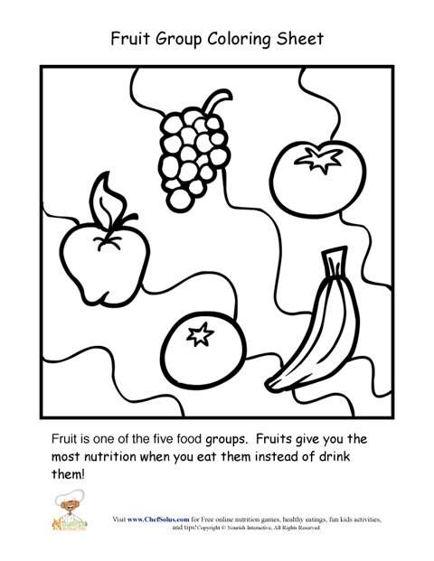 food groups coloring page