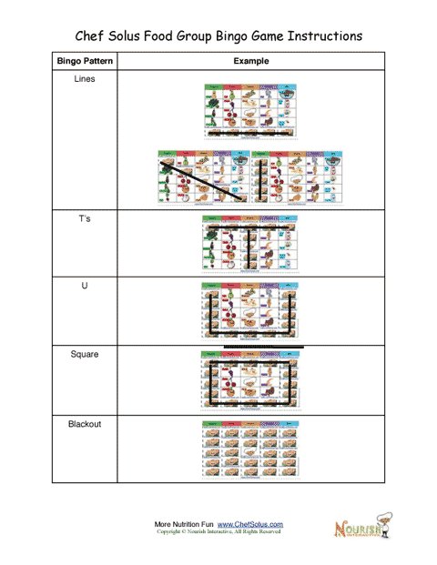 chef-solus-food-group-bingo-game-instructions