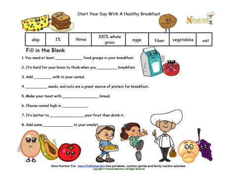 Breakfast Themed Writing and Phonics Activity