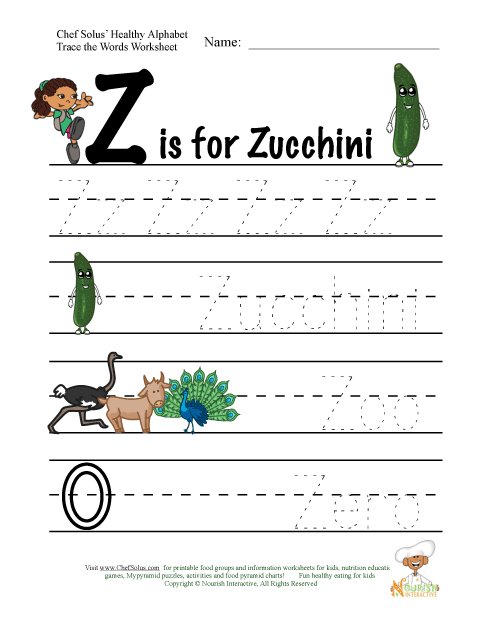 z words for kids